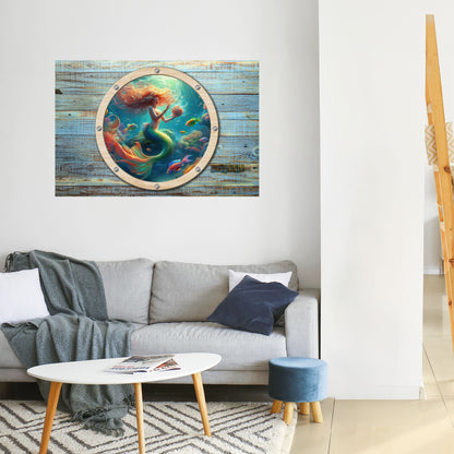 SJÖJUNGFRUND DRÖMMER skalbar och självhäftande horisontell poster