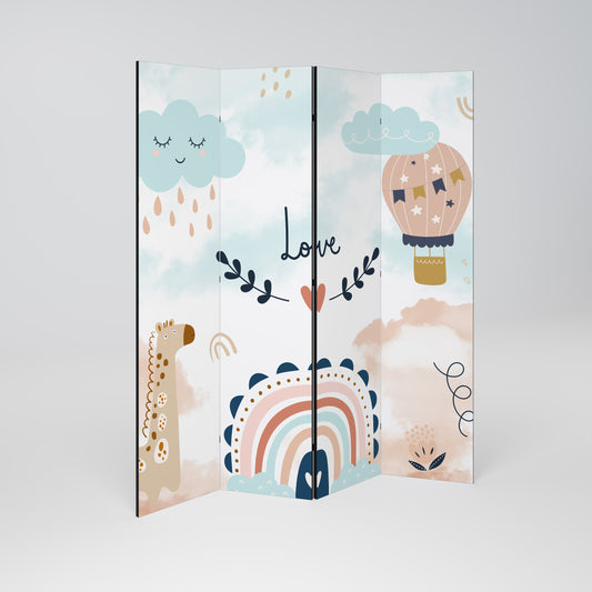 LOVELY DREAMS Dekorativ rumsavdelare med 4 paneler