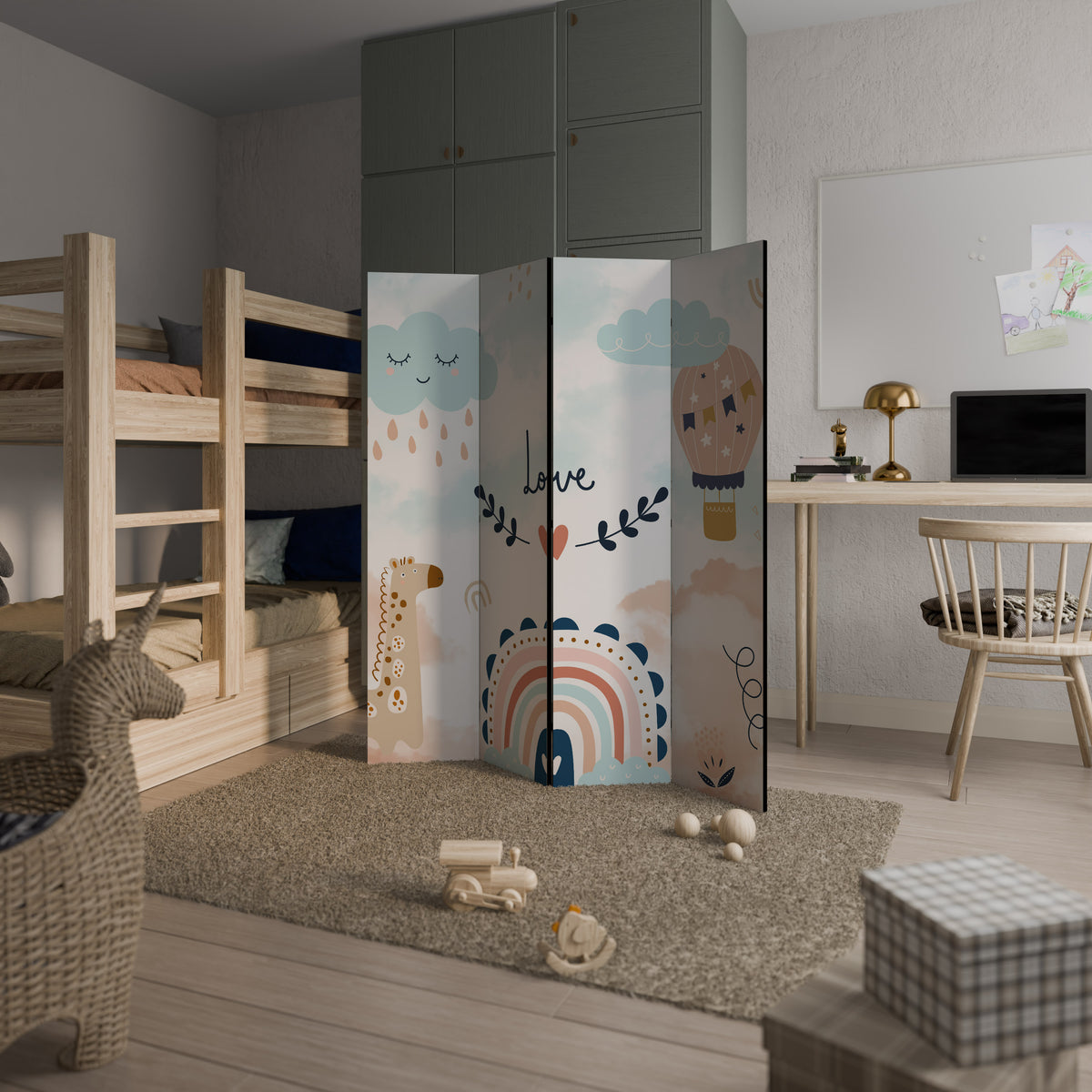 LOVELY DREAMS Rumsavdelare 4 paneler