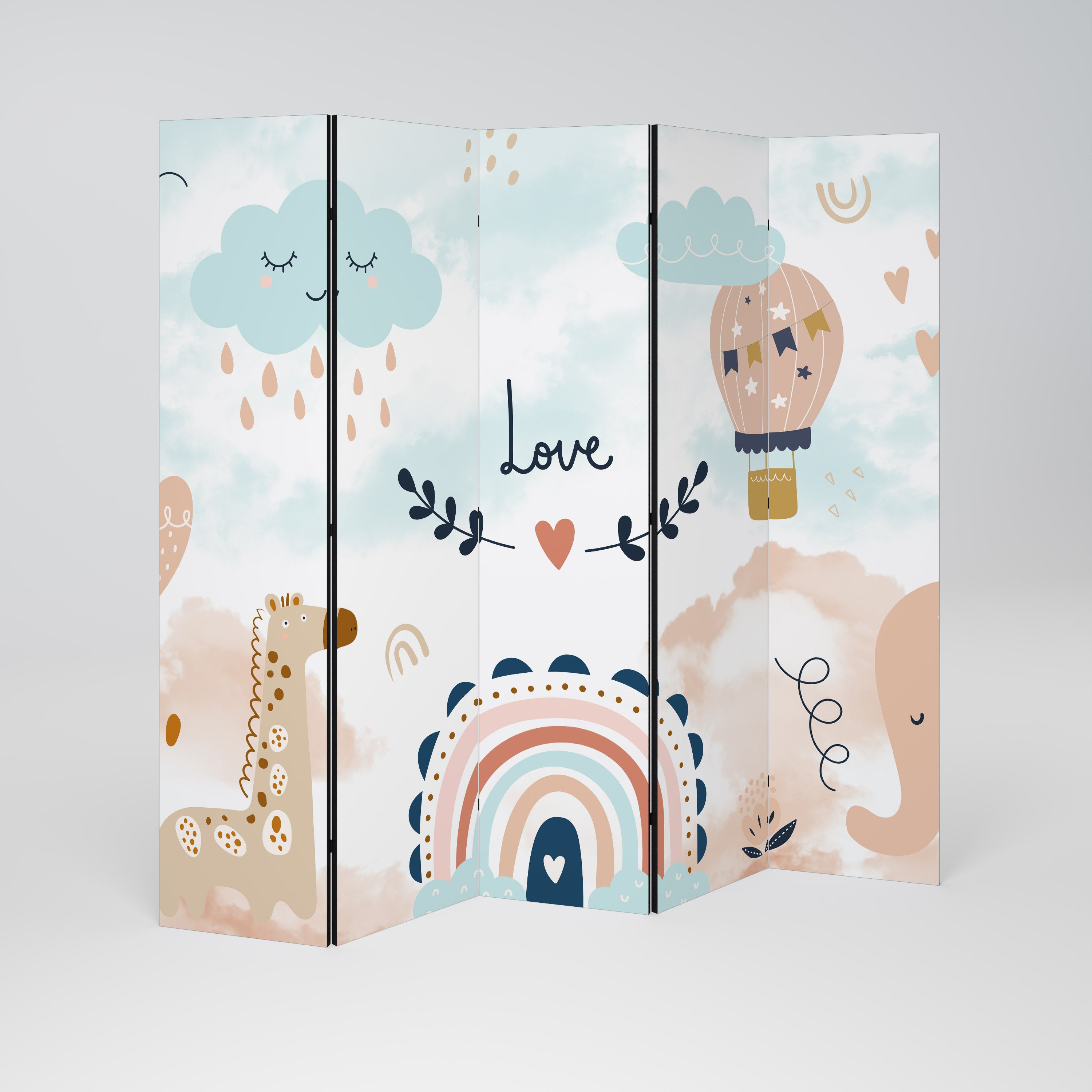 LOVELY DREAMS Dekorativ rumsavdelare – 5 paneler