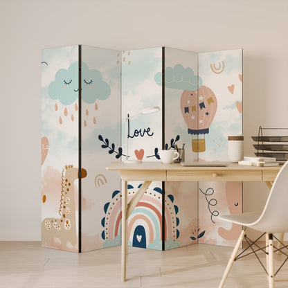 LOVELY DREAMS Dekorativ rumsavdelare – 5 paneler