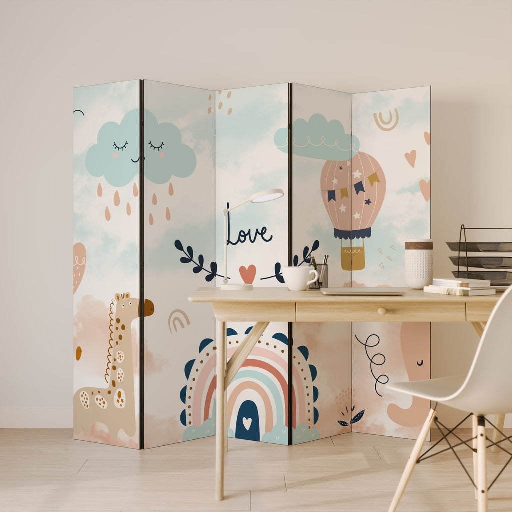 LOVELY DREAMS Dekorativ rumsavdelare med 5 paneler