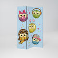 OWLY SQUAD Dekorativ rumsavdelare – 3 paneler