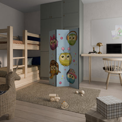 OWLY SQUAD 3-Panel Room Divider