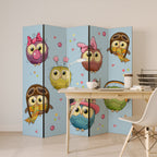 OWLY SQUAD Dekorativ rumsavdelare – 5 paneler