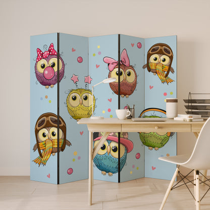OWLY SQUAD Dekorativ rumsavdelare – 5 paneler