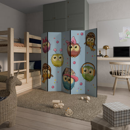 OWLY SQUAD Dekorativ rumsavdelare – 5 paneler