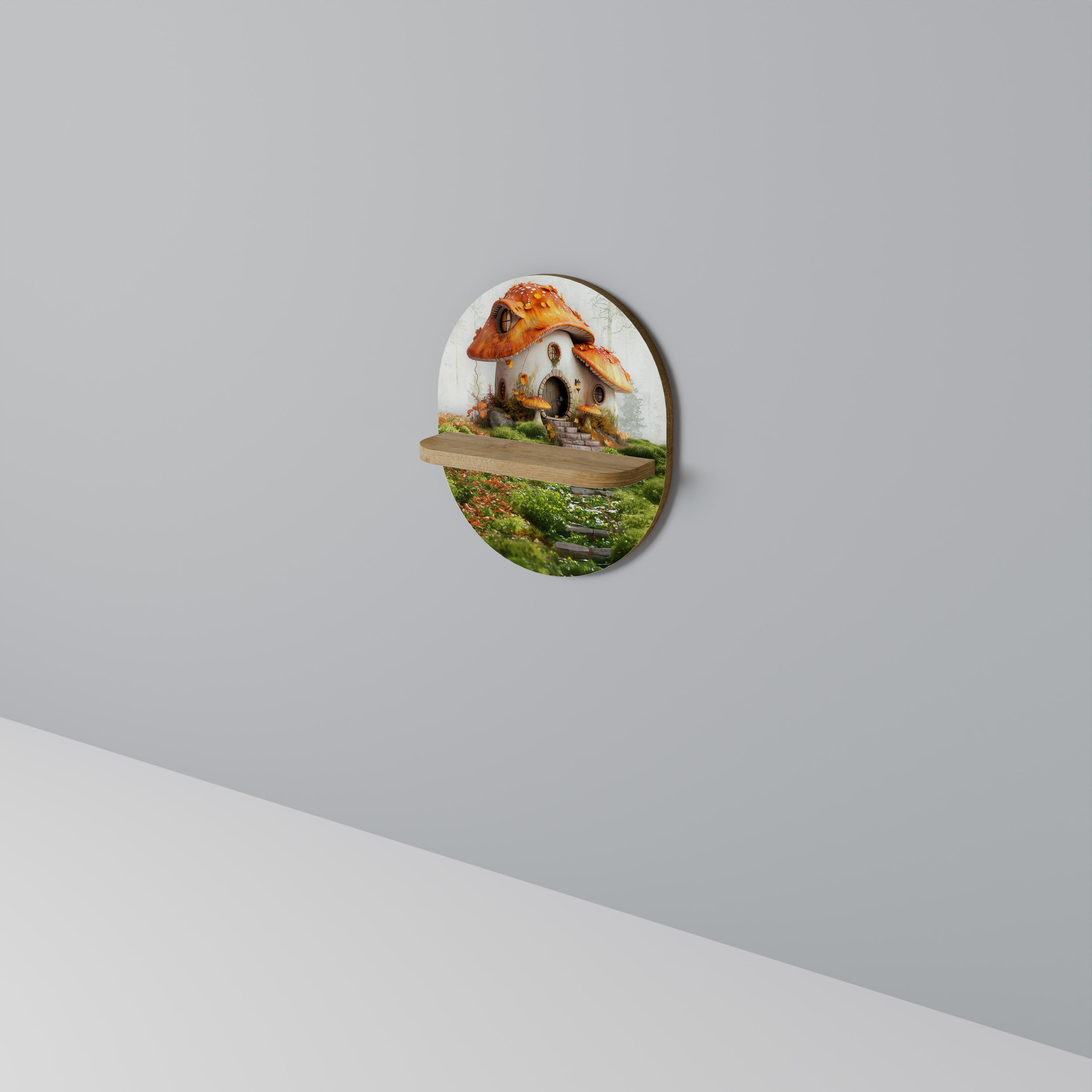 MYSTIC TOADSTOOL Oval Art Hylla I Ekeffekt