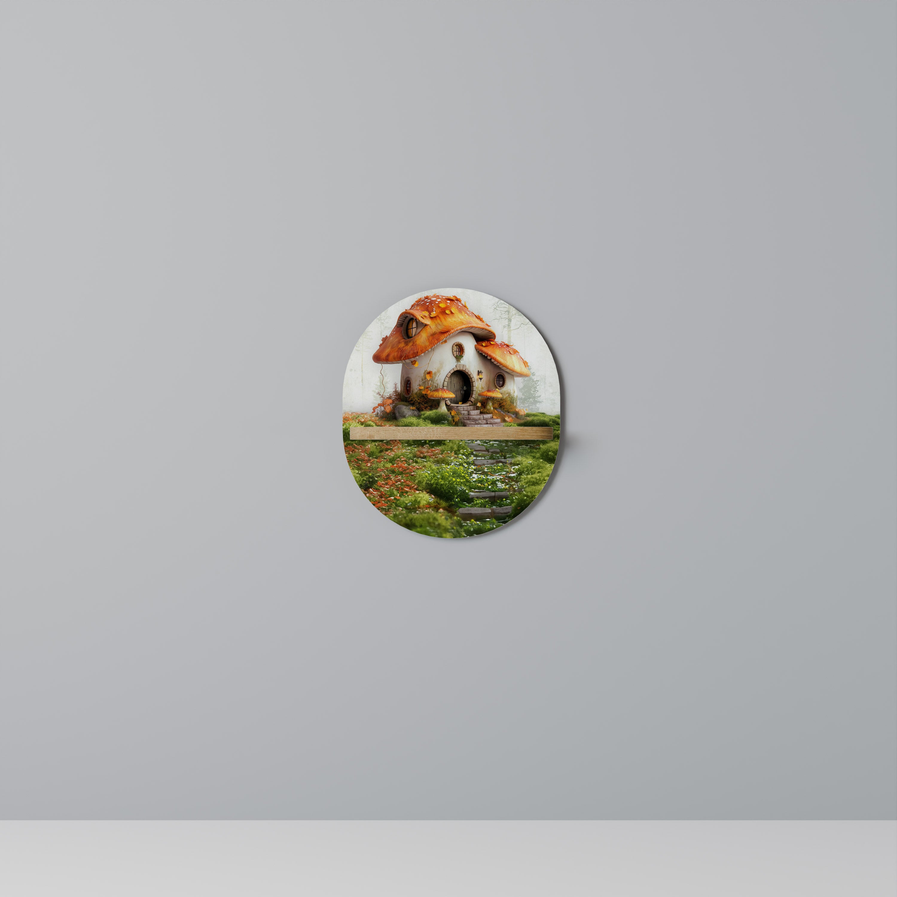 MYSTIC TOADSTOOL Oval Art Hylla I Ekeffekt