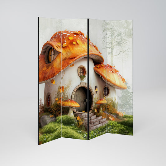 MYSTIC TOADSTOOL Dekorativ rumsavdelare med 4 paneler