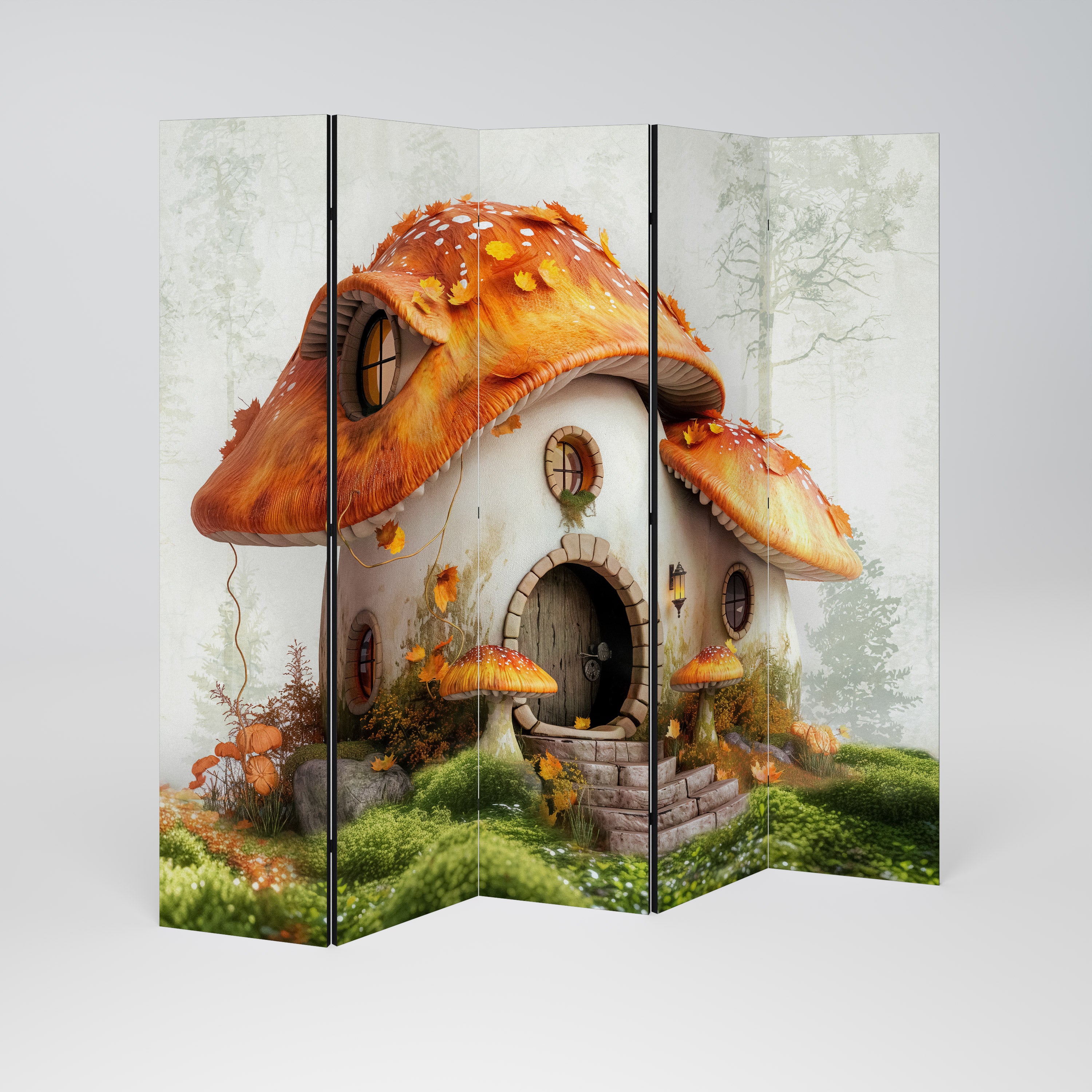 MYSTIC TOADSTOOL Dekorativ rumsavdelare – 5 paneler