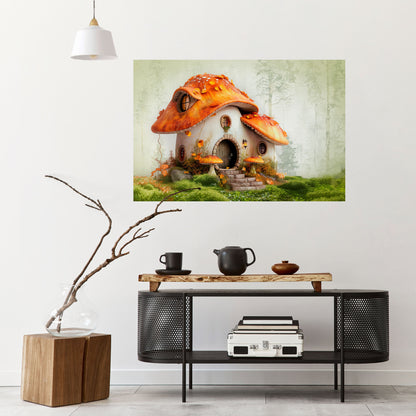 MYSTIC TOADSTOOL Peel and Stick Horizontal Poster
