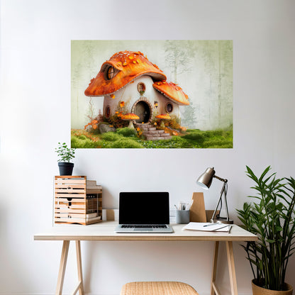 MYSTIC TOADSTOOL Peel and Stick Horizontal Poster