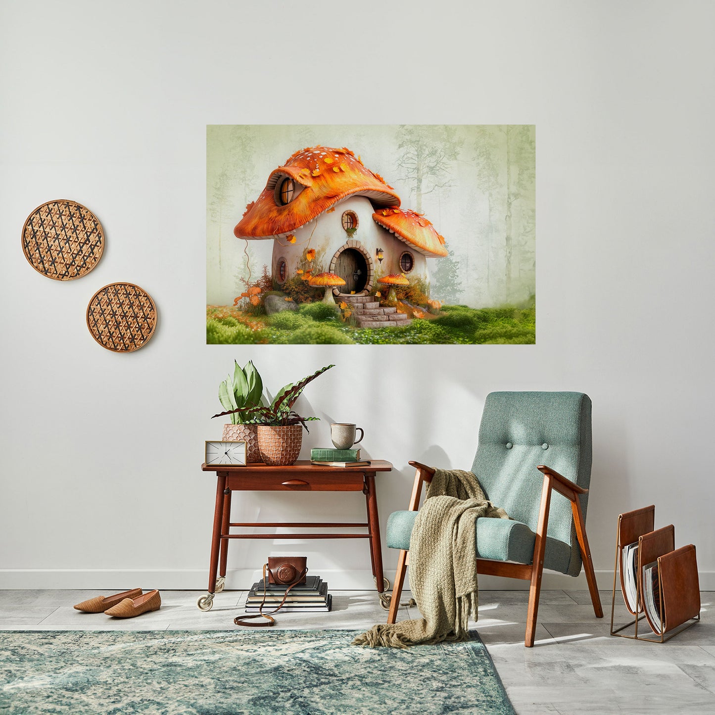 MYSTIC TOADSTOOL Peel and Stick Horizontal Poster