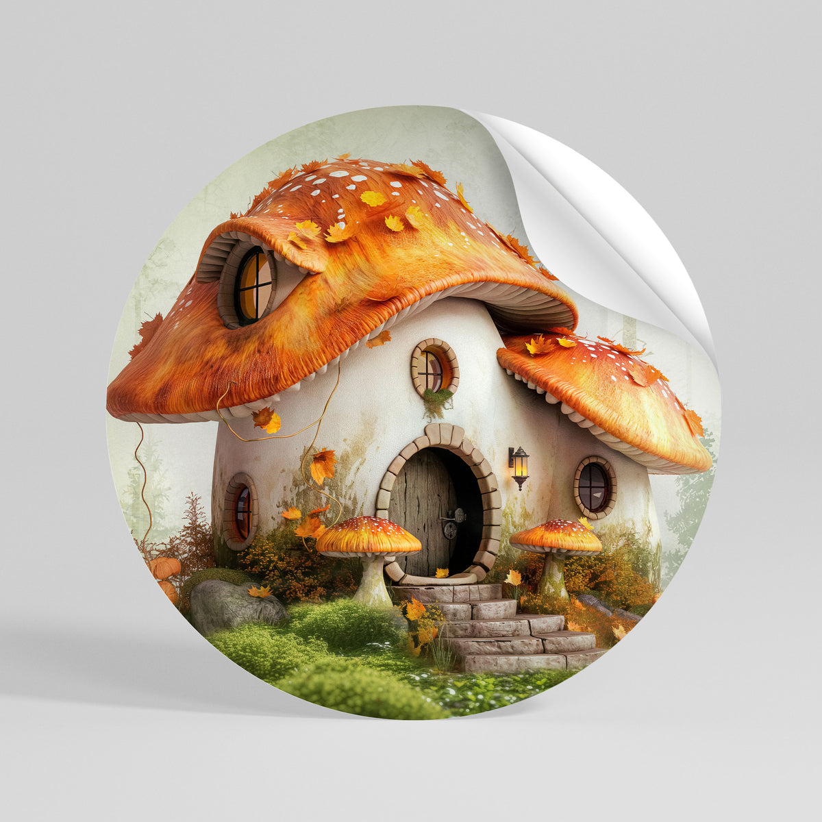 MYSTIC TOADSTOOL Rund väggdekal