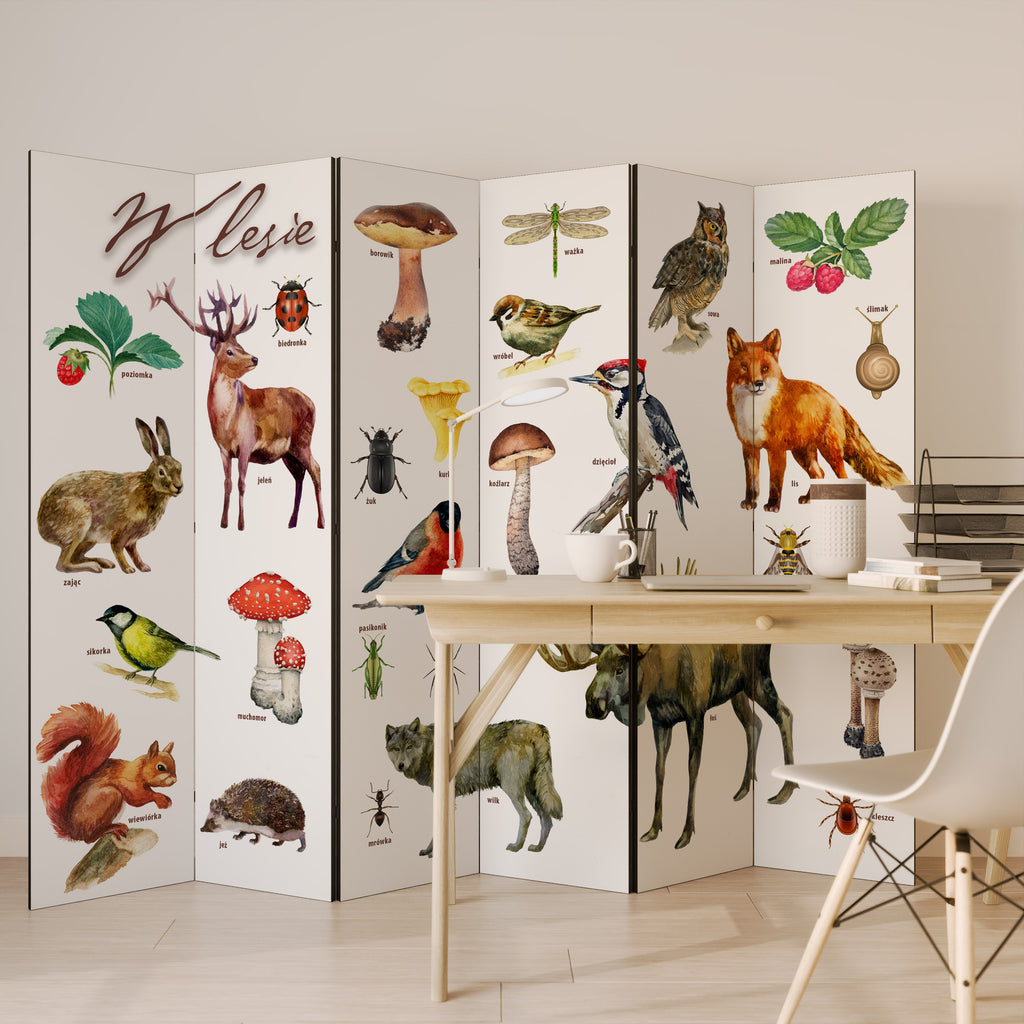 FOREST LESSON 6-Panel Room Divider