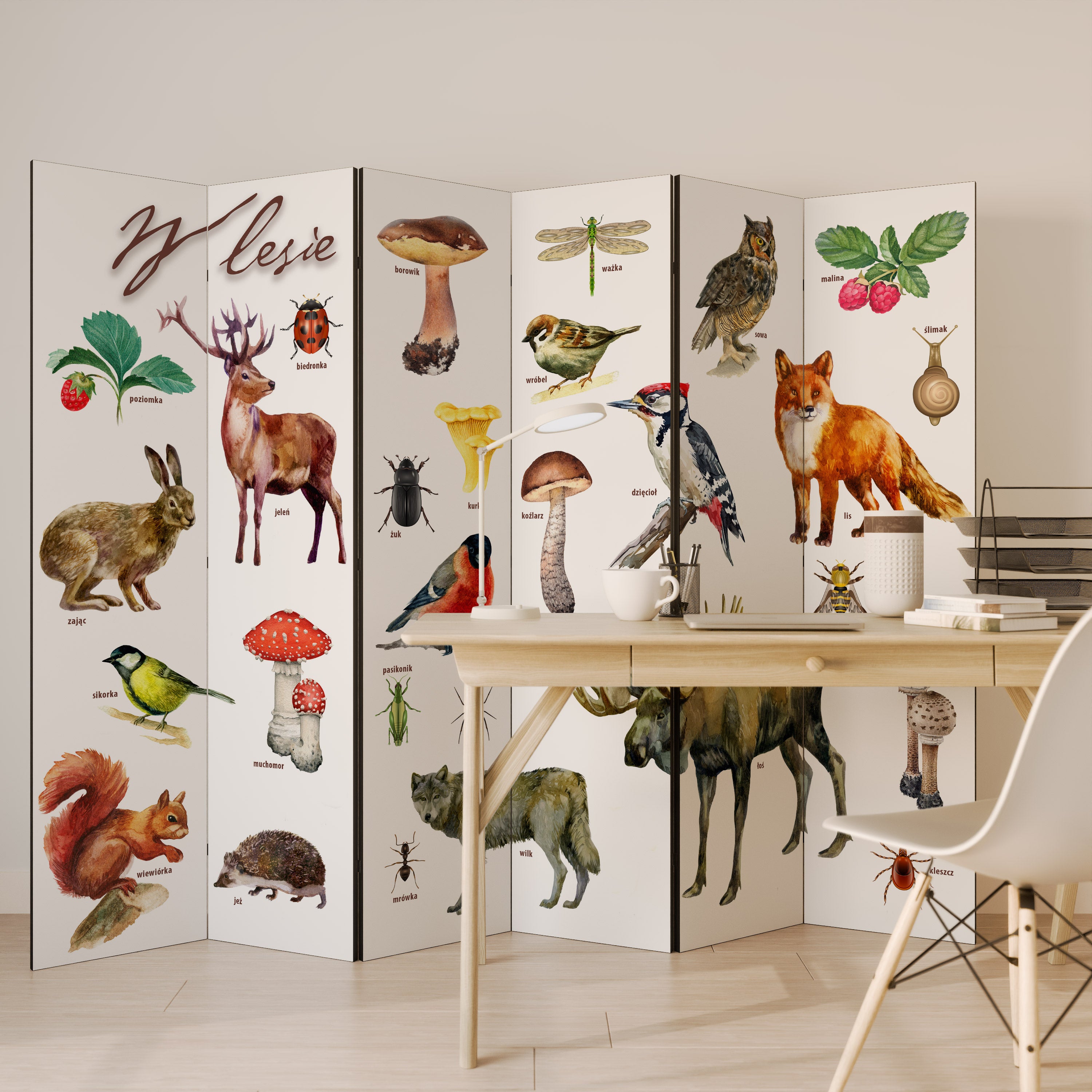 FOREST LESSON Rumsavdelare 6 paneler