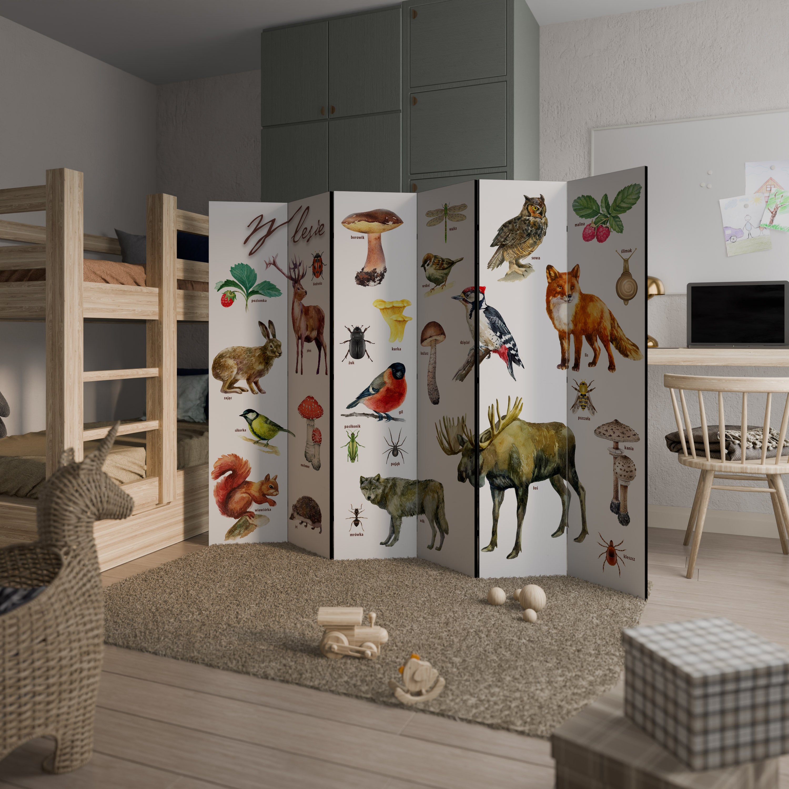 FOREST LESSON Rumsavdelare 6 paneler