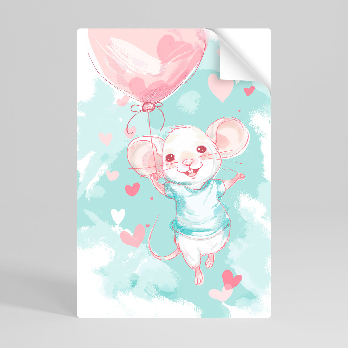 MOUSY FLOW Självhäftande Vertikal Poster