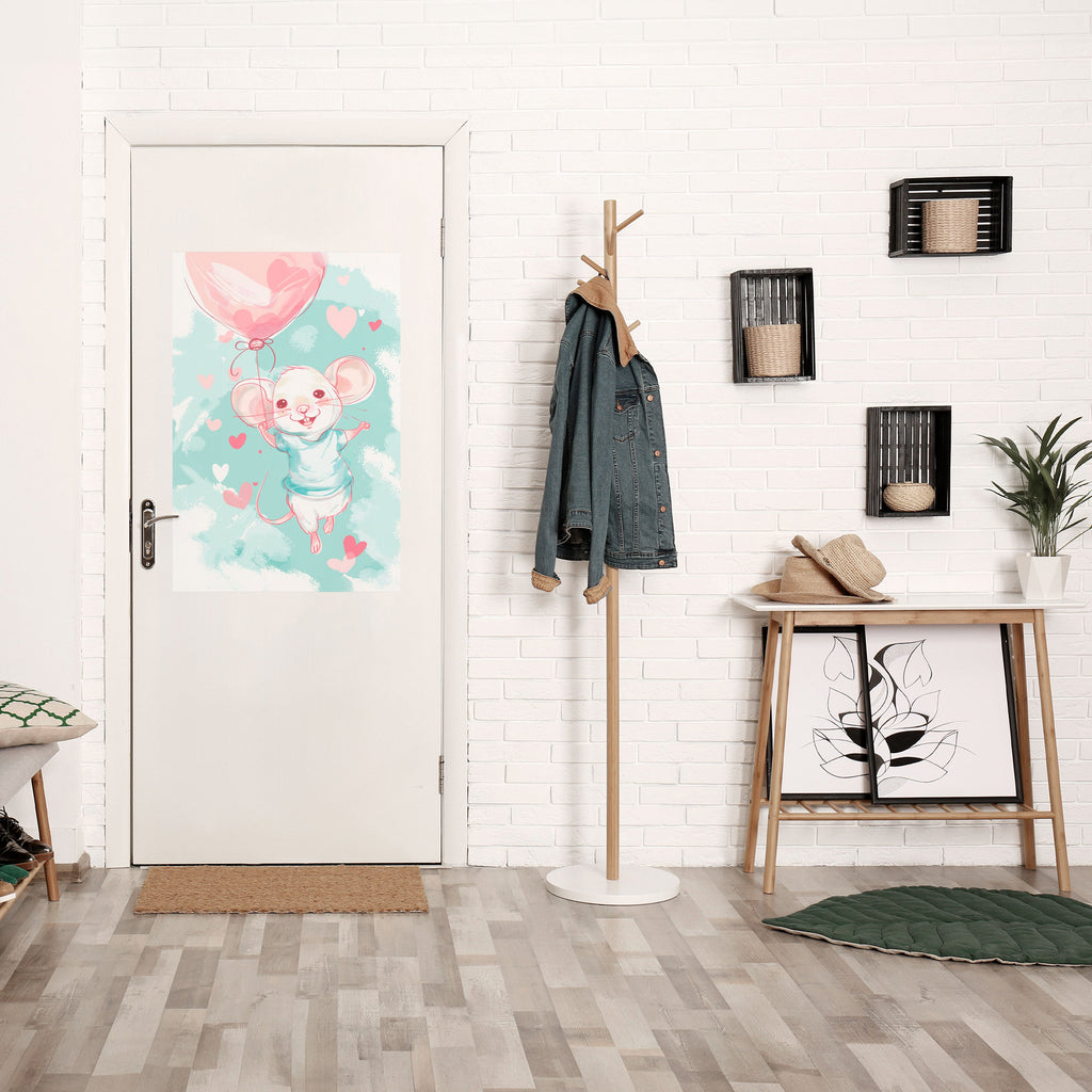 MOUSY FLOW vertikal affisch med självhäftande motiv
