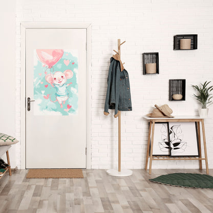 MOUSY FLOW vertikal affisch med självhäftande motiv