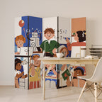 SCHOOL VIBE Dekorativ rumsavdelare – 5 paneler