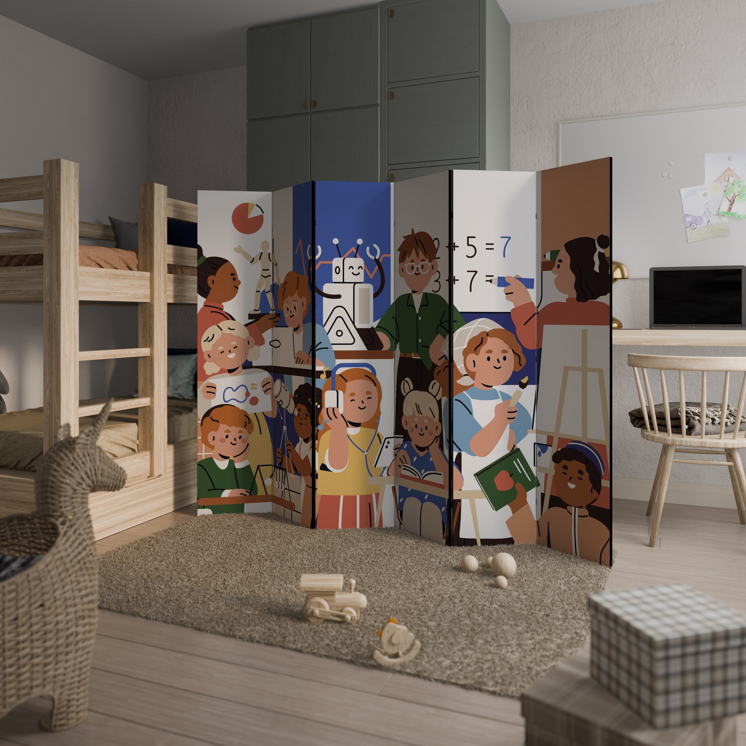 SCHOOL VIBE Rumsavdelare 6 paneler