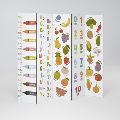 HAPPY LANGUAGE Dekorativ rumsavdelare – 5 paneler