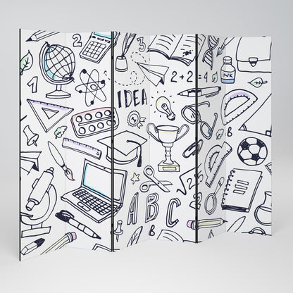 SCHOOL STUFF Decorative 6-Panel Room Divider