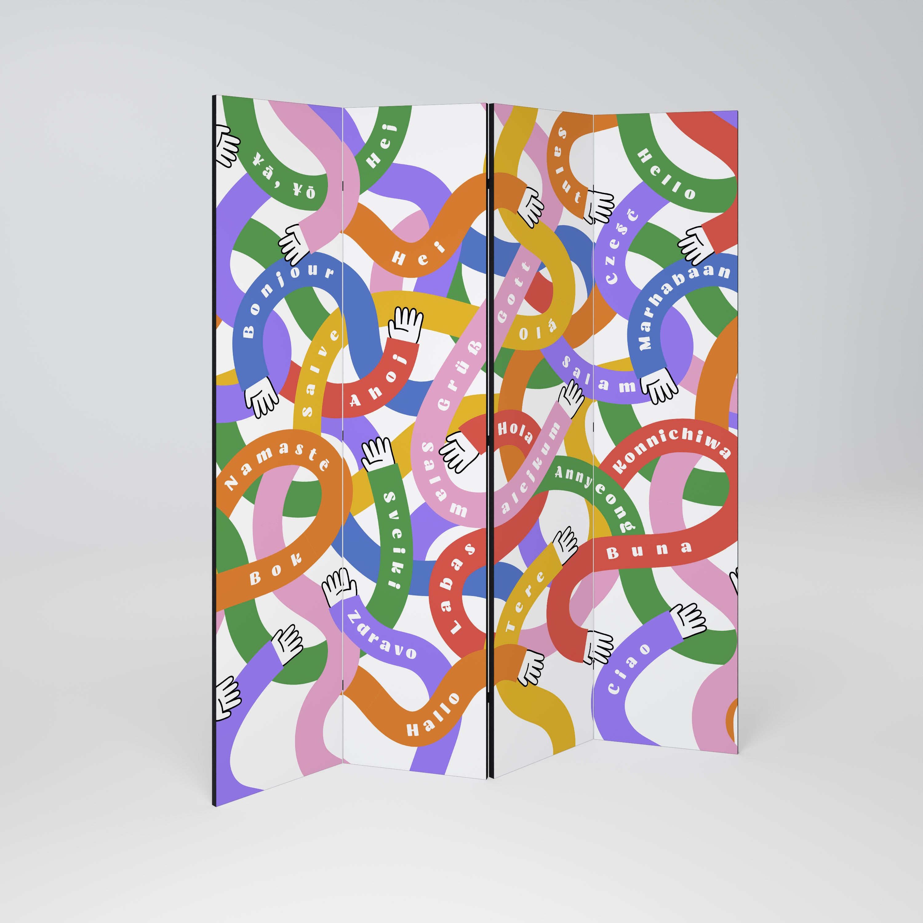 HELLO THERE 4-Panel Room Divider