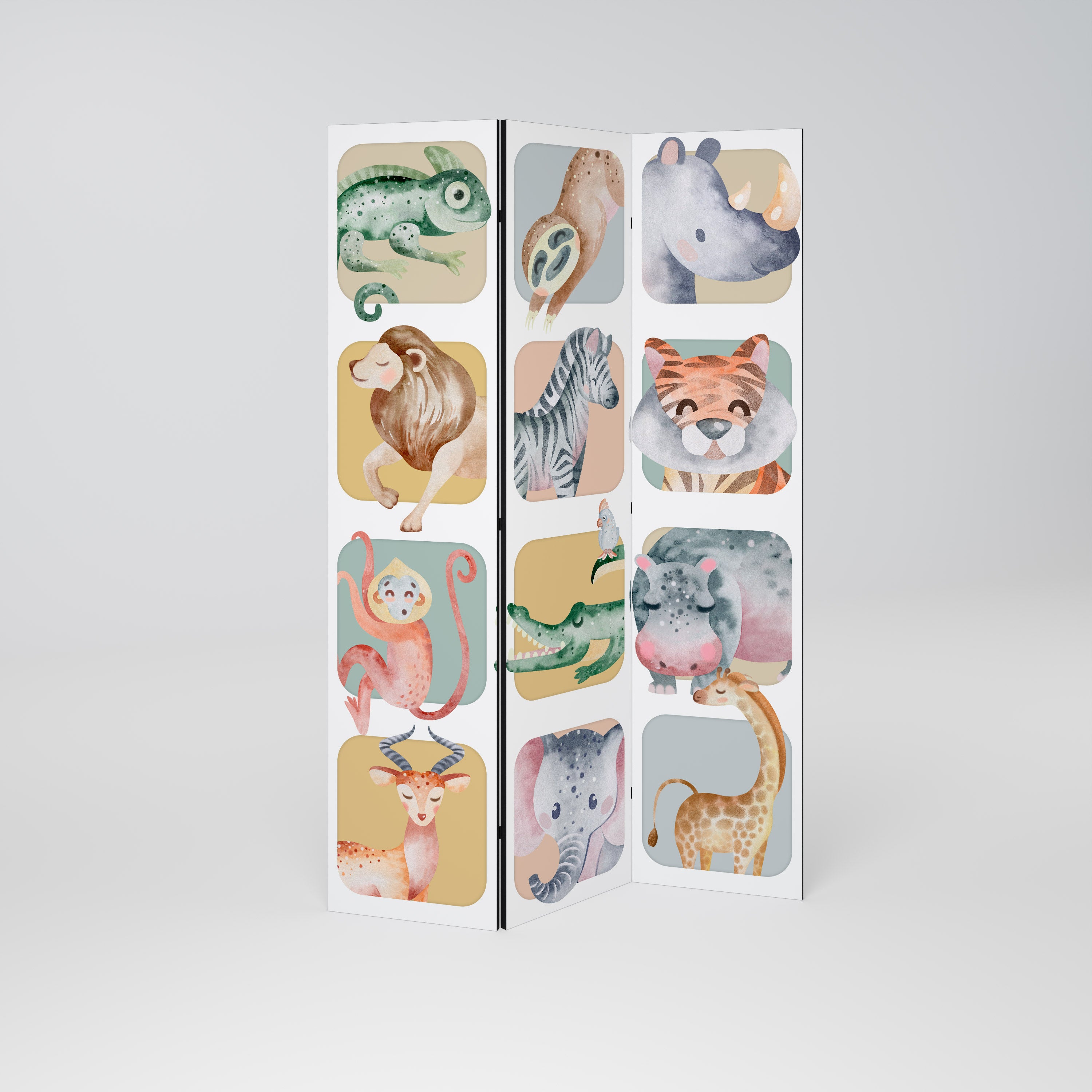 TROPICAL SQUAD 3-Panel Room Divider