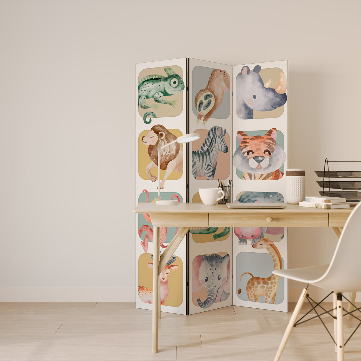TROPICAL SQUAD Dekorativ rumsavdelare – 3 paneler