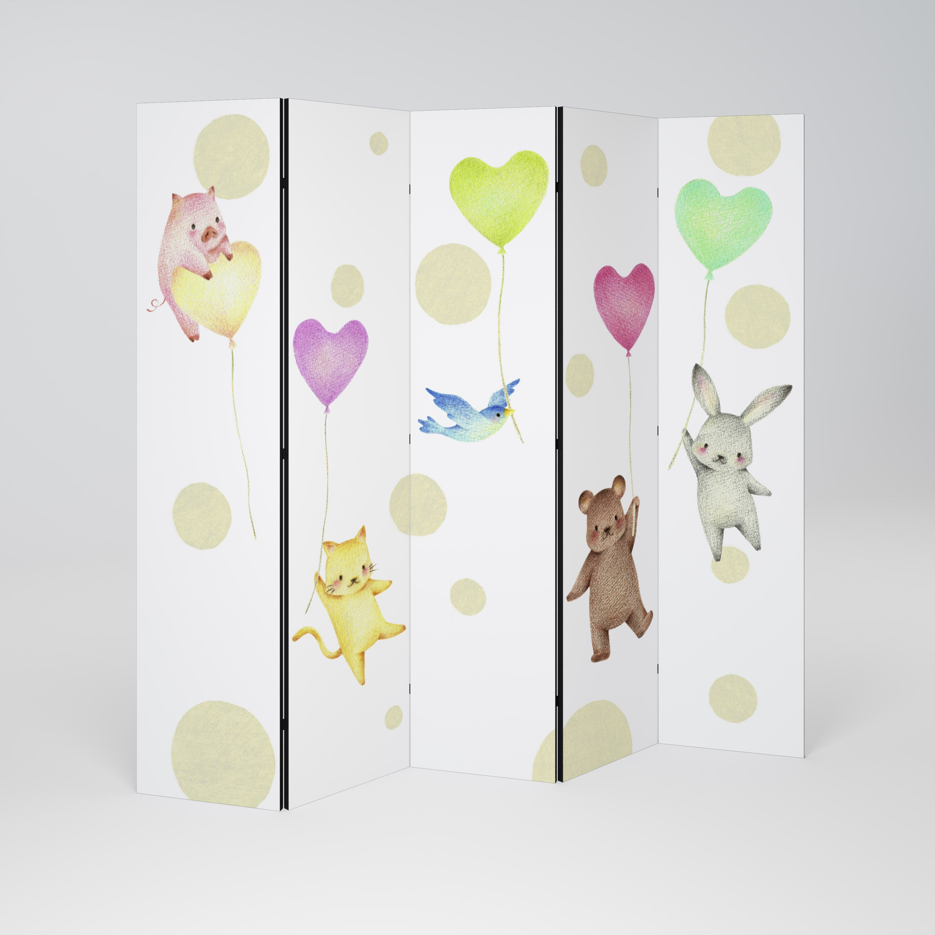 BALLOON FRIENDS Dekorativ rumsavdelare – 5 paneler
