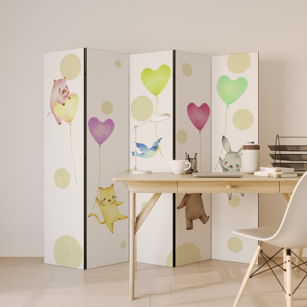BALLOON FRIENDS Dekorativ rumsavdelare – 5 paneler