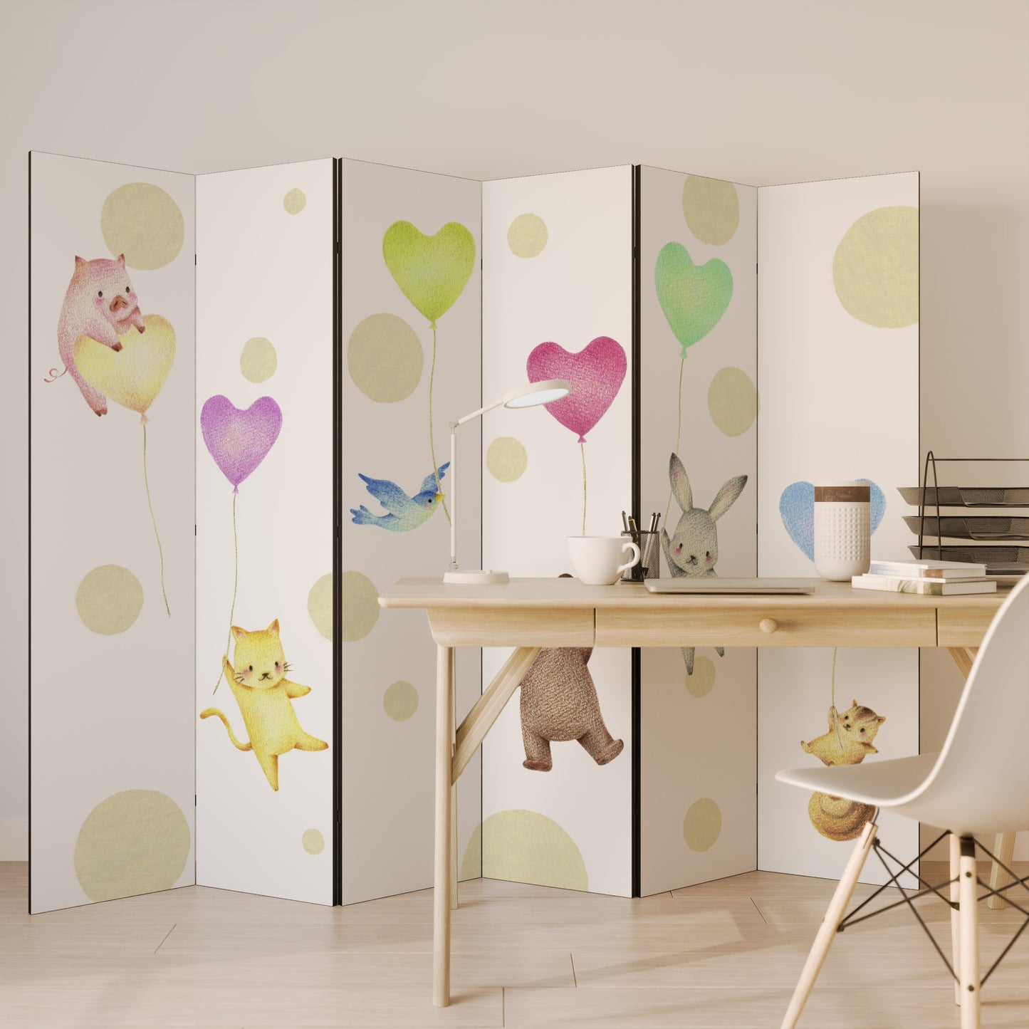 BALLOON FRIENDS Rumsavdelare 6 paneler