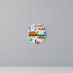 FANTASKRAFT Oval konsthylla i svart finish