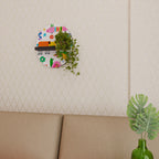 FANTASKRAFT Oval konsthylla i svart finish