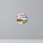 FANTASKRAFT Rund konsthylla i svart finish