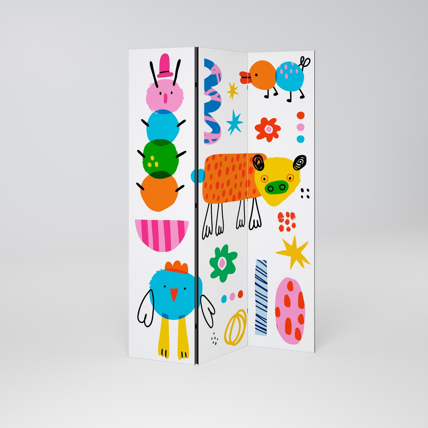 POWER OF IMAGINATION Decorative 3-Panel Room Divider
