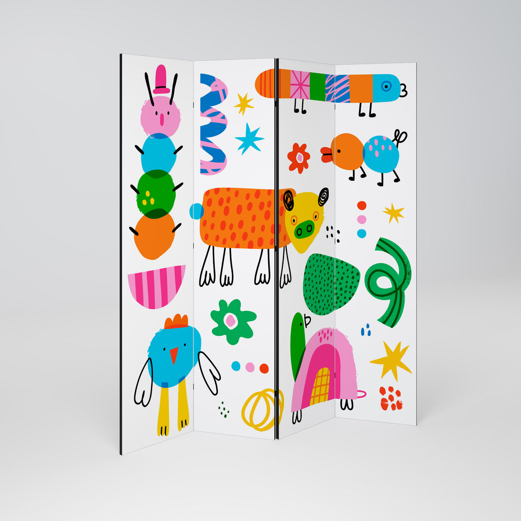 POWER OF IMAGINATION 4-Panel Room Divider