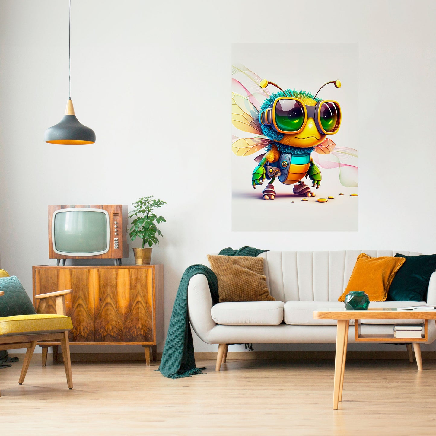 BUZZ BUDDY vertikal affisch med självhäftande klistermärke