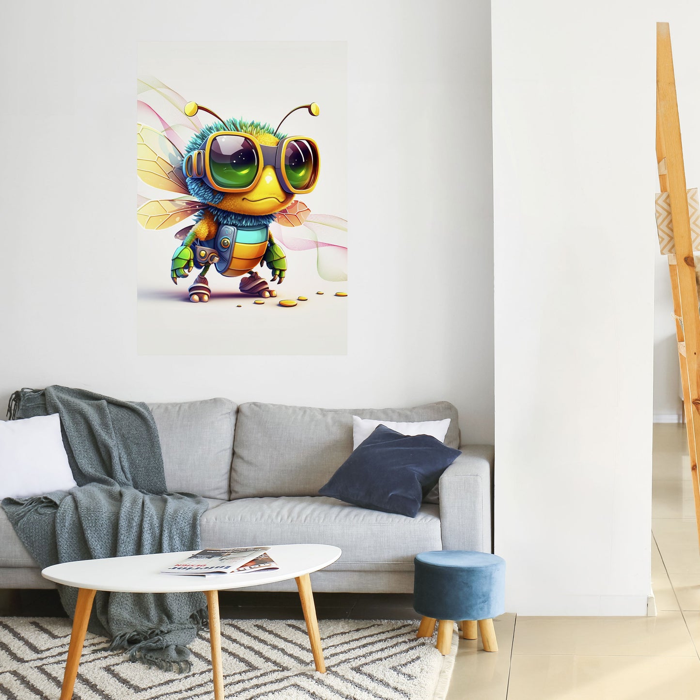 BUZZ BUDDY vertikal affisch med självhäftande klistermärke