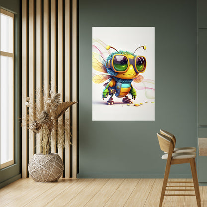 BUZZ BUDDY vertikal affisch med självhäftande klistermärke