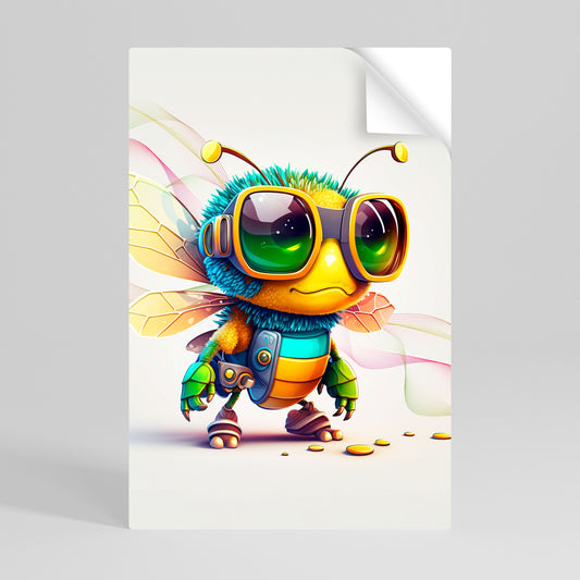 BUZZ BUDDY vertikal affisch med självhäftande klistermärke