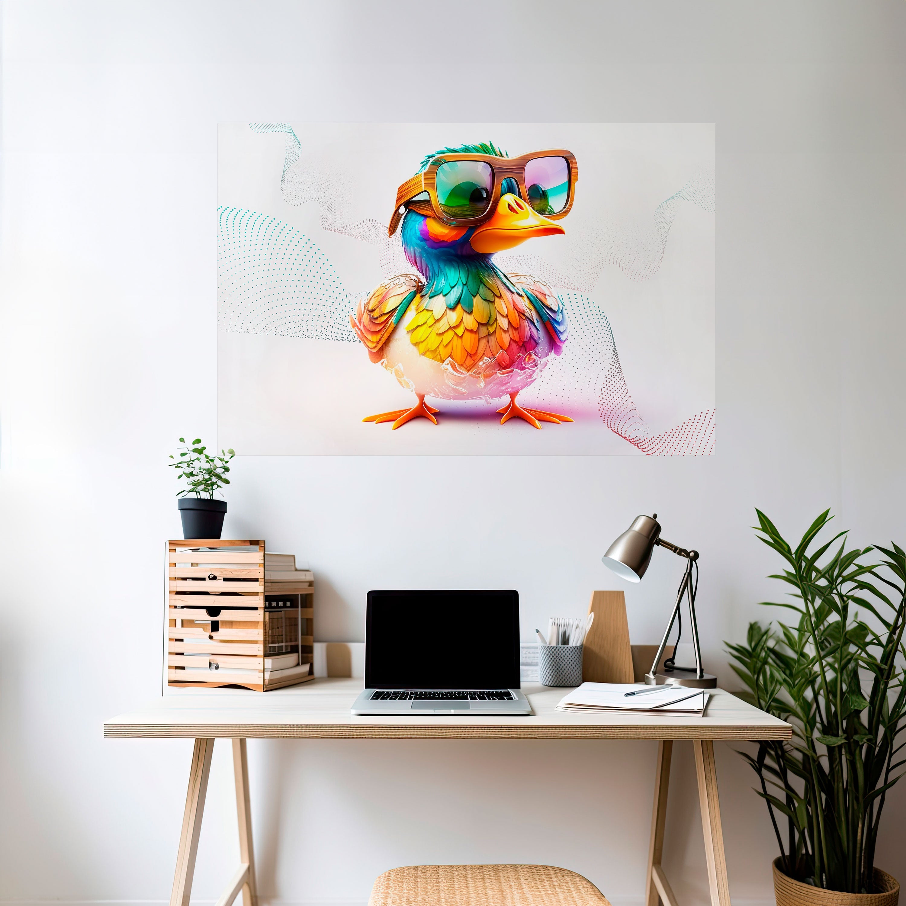 QUACKY FUN horisontell affisch med självhäftande motiv