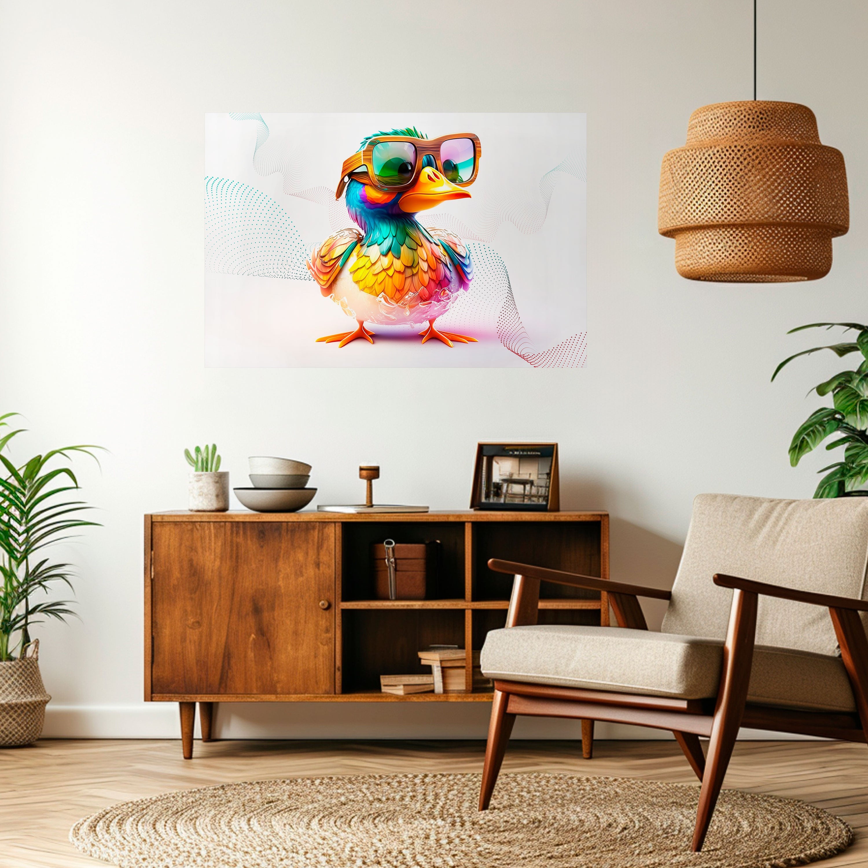 QUACKY FUN horisontell affisch med självhäftande motiv