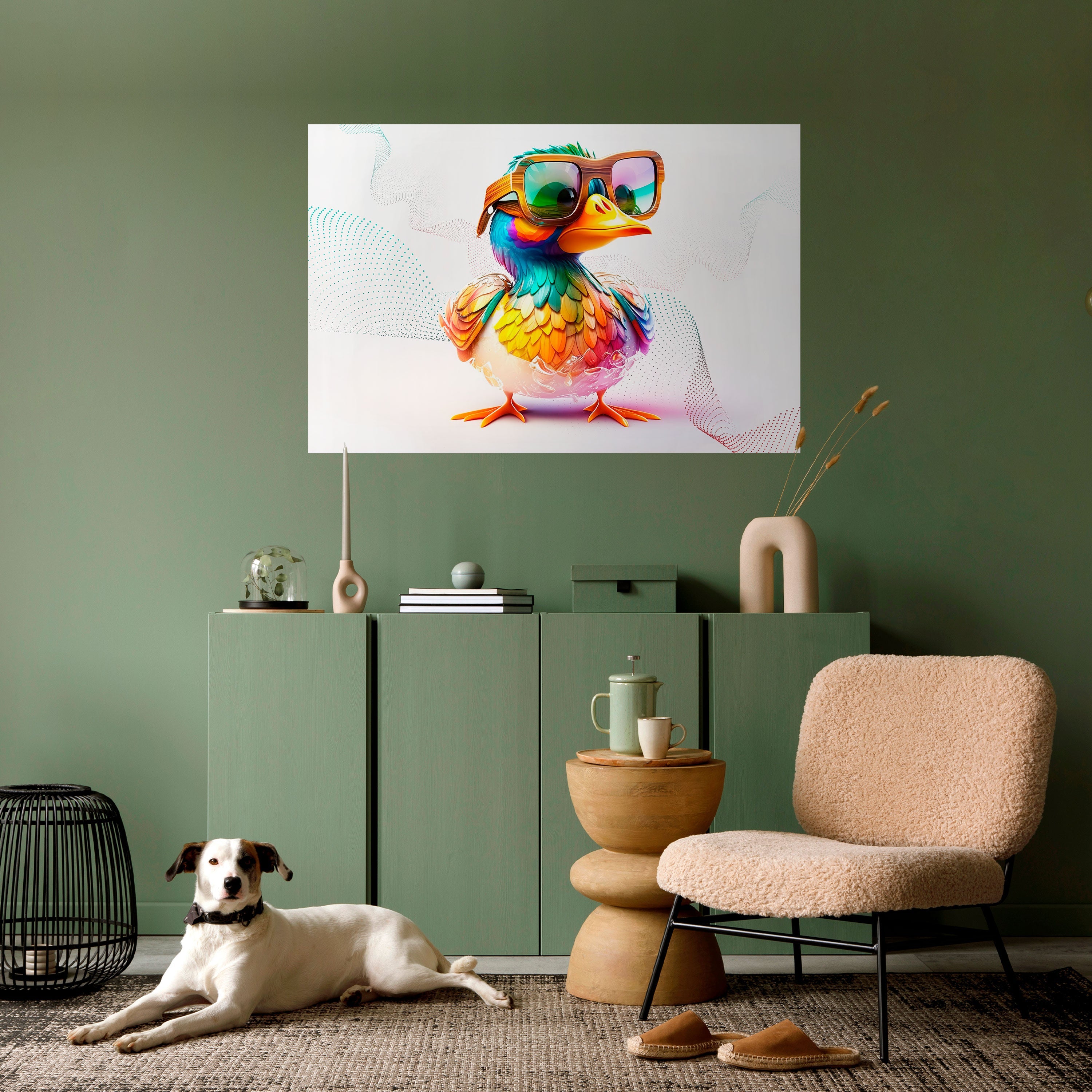 QUACKY FUN horisontell affisch med självhäftande motiv