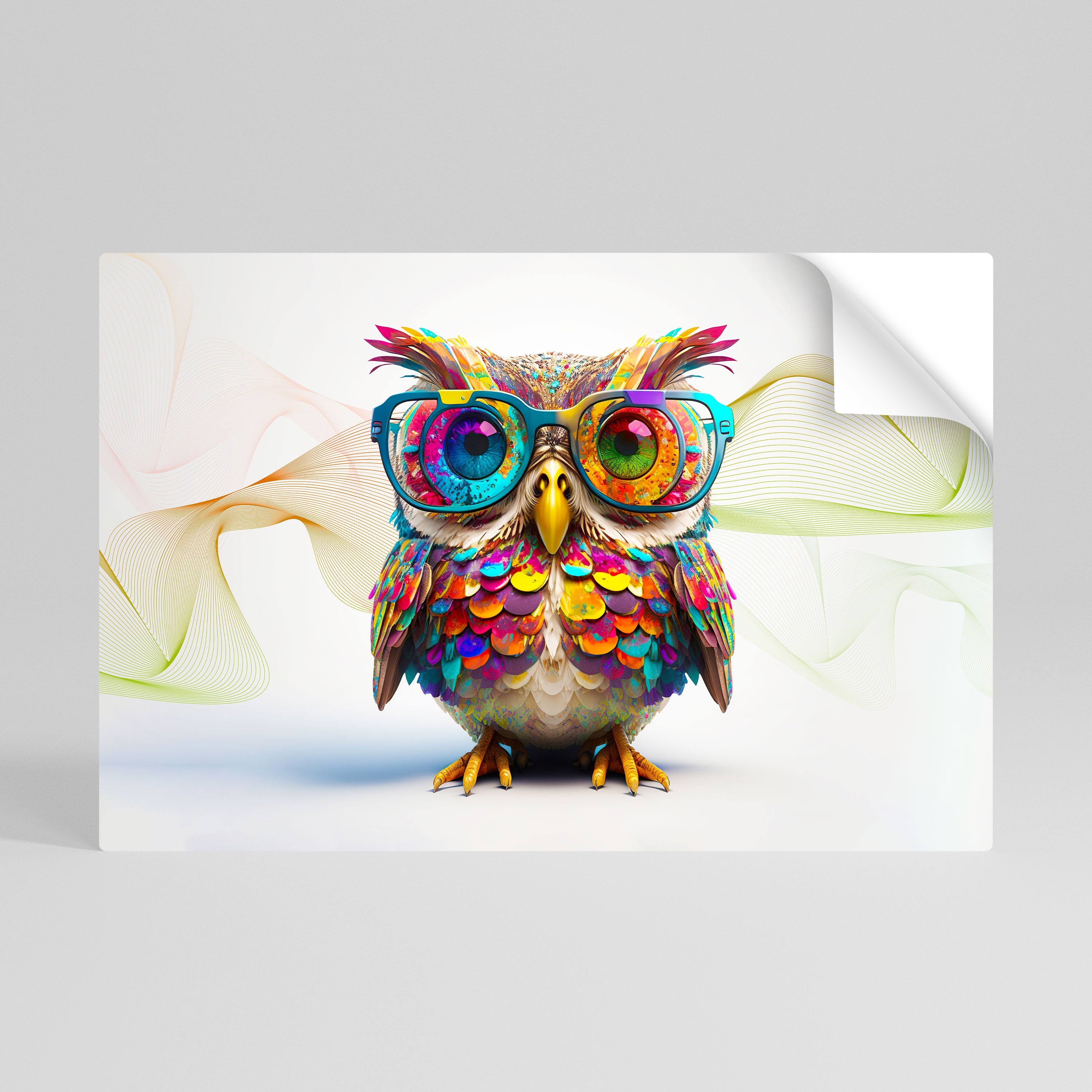 HOOT HOOT horisontell affisch med självhäftande text