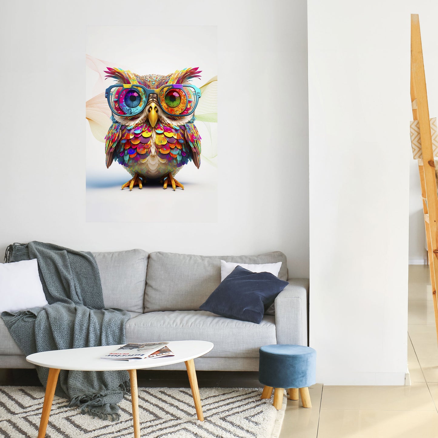 HOOT HOOT Peel and Stick Vertical Poster