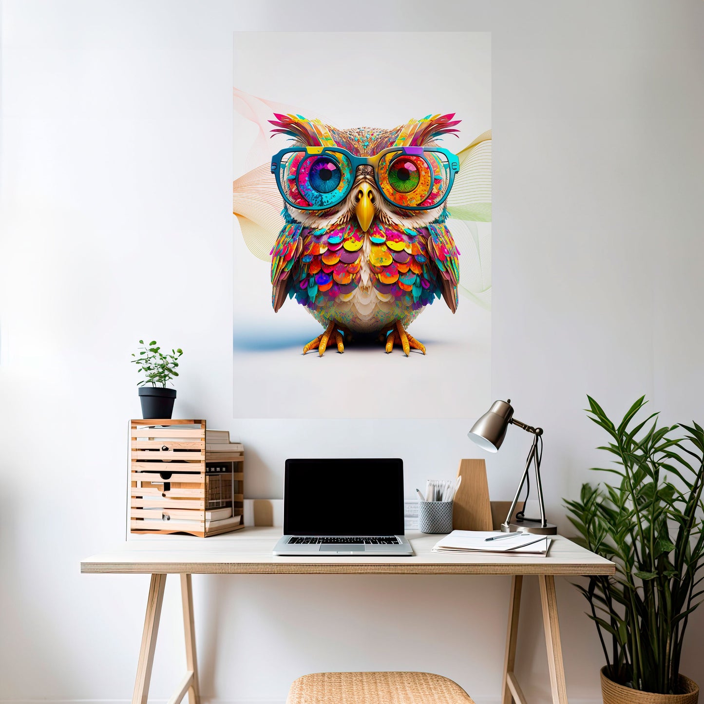 HOOT HOOT Peel and Stick Vertical Poster